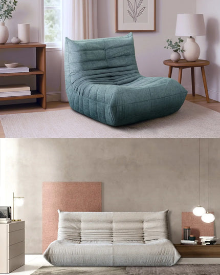Caterpillar, lazy, sofa, cream Internet celebrity leisure, three people, modern, sofa, bed hat