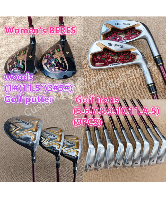Women's Golf Clubs BERES s08 woods fairway wood iron putting 13PCS L Flex Graphite Shaft 08 Complete Set golf club iron set