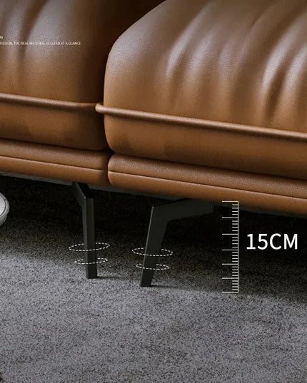 Modern Minimalist Living Room Leather Sofa  Apartment Furniture Set Combination Wtih Customzied Color