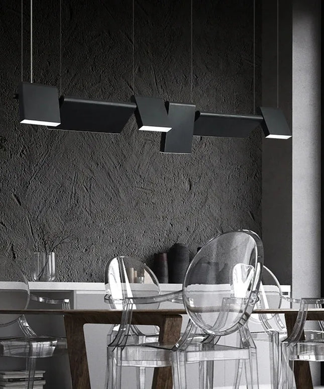 Modern danish Chandelier Design Rotatable Black Led minimalist light Dining Room Decor Led Lamp Bar Loft coffee tables lights