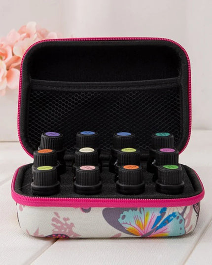 Travel Essentials Oil Storage Bag White Butterfly 15/12 Slots for 5ML 15ml Essential Oil Storage Case 10ml Display Organizadores