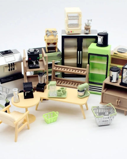 1:12 Dollhouse Miniature Furniture Accessories Sofa Floor Lamp Shelf Kettle Doll House Bedroom Kitchen Furniture Model