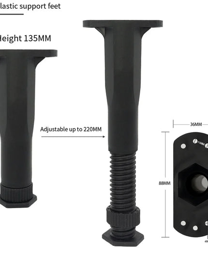 Furniture Hardware Feet Telescopic Furniture Stand Support Plastic Steel Stand Adjustable Heightening Bracket Bed Beam Support