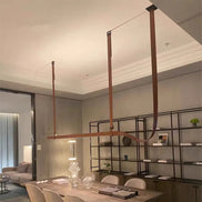 Modern LED Leather Chandelier Minimalist long chandelier For Living Room Kitchen Island Decor Dining Table Hanging Lamp fixtures