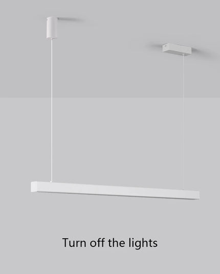 Modern LED linear chandelier for dining room office white bar pendant lights kitchen island lighting black minimalist lamp