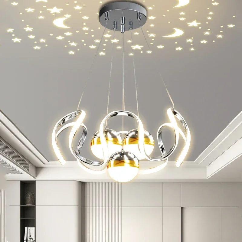 Modern Stylish Lustre LED Chandelier Art Design Pendant Light Living Kitchen Ceiling Lamps Home Room Decoration Lighting Fixture