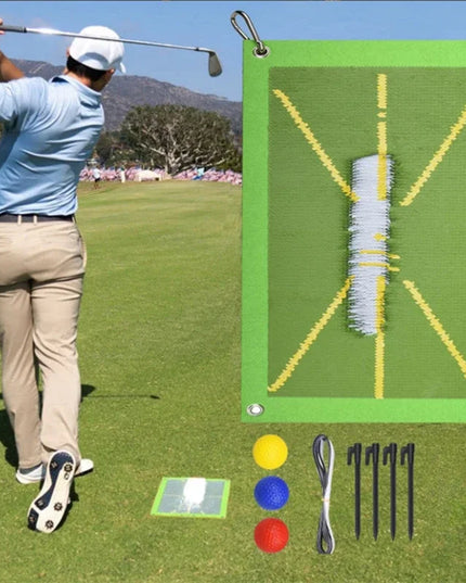 Golf Auxiliary Training Mat for Swing Correction Training Mat Hitting Direction Path Mat Practice Mat Tools Beginner Accessories