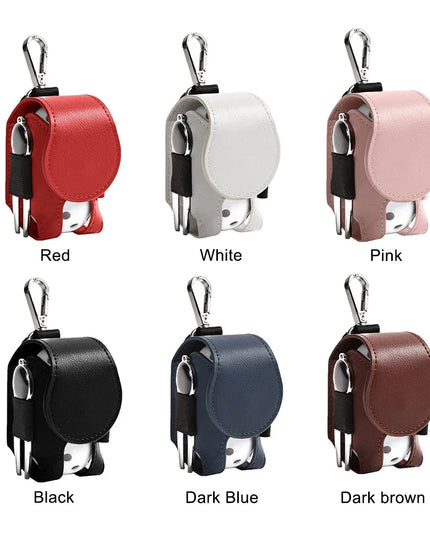 1PC Golf Ball Bags Mini Ball Storage Bags PU Leather Hang On Waist Golf Ball Bag Pouch With Metal Buckle Golf Belt Ball Bags
