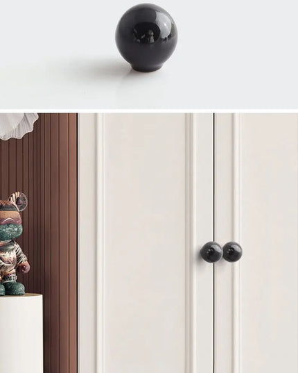 Handles Drawer Cabinet Furniture Kitchen Handles for Cabinet Knob Door Drawer Knob Colour Ceramics Rotundity Single Hole