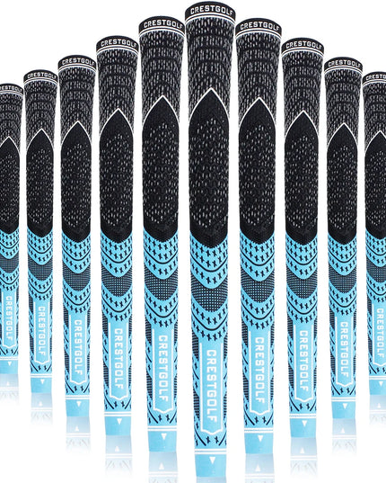 Crestgolf 10pcs / Pack Rubber Golf Club Grips Midsize Grips Iron Club 60R Carbon Yarn Anti-skid Golf Wood Grips