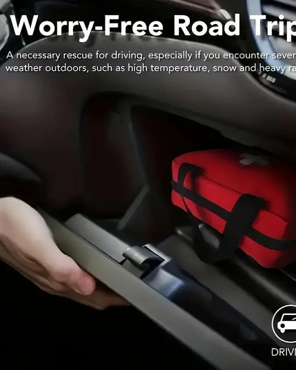 First Aid Kit - 188 pcs - for car, home, travel, camping, office or sport, fully stocked with emergency and survival essentials