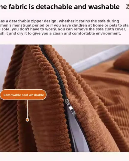 Living Room Corduroy Sofa Vacuum Compressed Sponge Bedroom Multifunctional Sofa Bed Comfortable Remove Washable Home Decoration