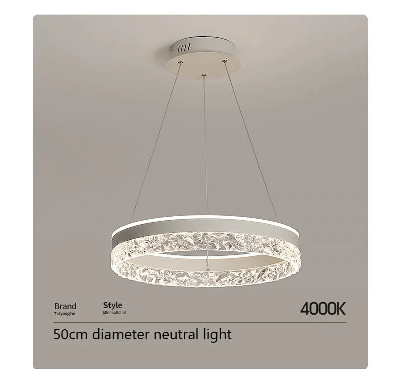 Modern LED Chandelier For Living Room Dining Room Bedroom Study Ring Ceiling Pendant Lamp Lustre Room Decorative Lighting Lamp