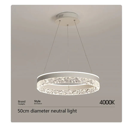 Modern LED Chandelier For Living Room Dining Room Bedroom Study Ring Ceiling Pendant Lamp Lustre Room Decorative Lighting Lamp