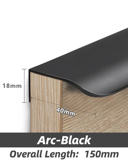 Hidden Handles for Furniture Kitchen Cabinet Handles Minimalist Wardrobe Cupboard Drawer Knobs Aluminum Alloy Furniture Handles