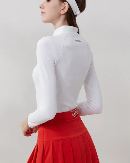 Golfist Golf Women Clothing Autumn Spring Long Sleeve T-shirt Stand Collar Golf Apparel Tennis Athletic Top