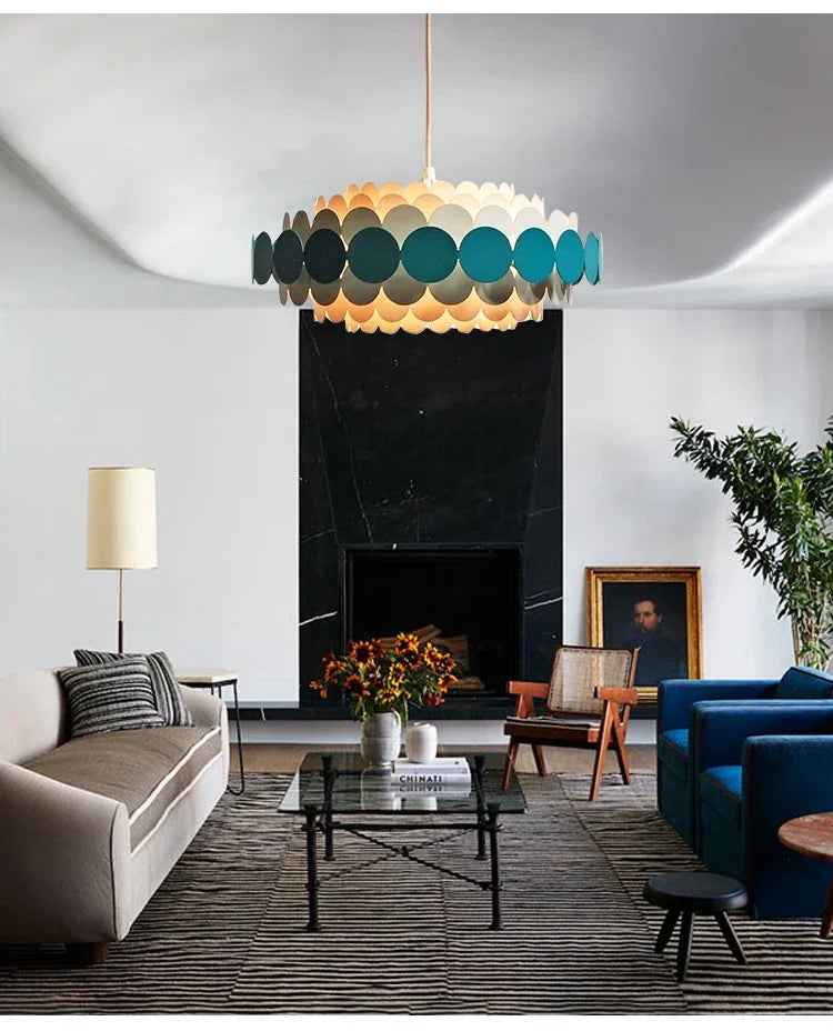 Modern Creative Dining Room Chandelier LED Colorful Hanging Light Bedroom Home Indoor Minimalist Living Room Pendant Lights