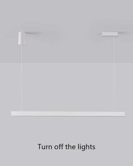 Modern LED linear chandelier for dining room office white bar pendant lights kitchen island lighting black minimalist lamp