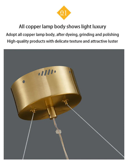 Modern LED Chandelier Lamp For Living Room Bedroom Dining Kitchen Ceiling Lights Ring Glass Flower Design Suspension Light