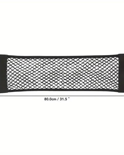 1pc Universal Car Storage Bag Double Mesh Trunk Storage Net Car Built-in Storage Bag with Car Fire Extinguisher Fixed Net