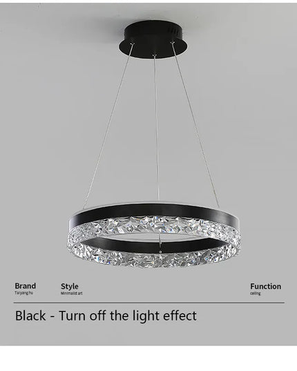 Modern LED Chandelier For Living Room Dining Room Bedroom Study Ring Ceiling Pendant Lamp Lustre Room Decorative Lighting Lamp
