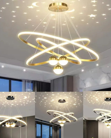 Modern led dining room chandeliers simple ring chandelier living bedroom Lights home indoor lighting decorative Pendant Lamps