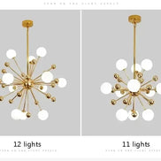 Modern Global Led Chandelier Kitchen Restaurant Living Room Pendant Lamp Organic Glass Acrylic Artificial Satellite Decor Lights