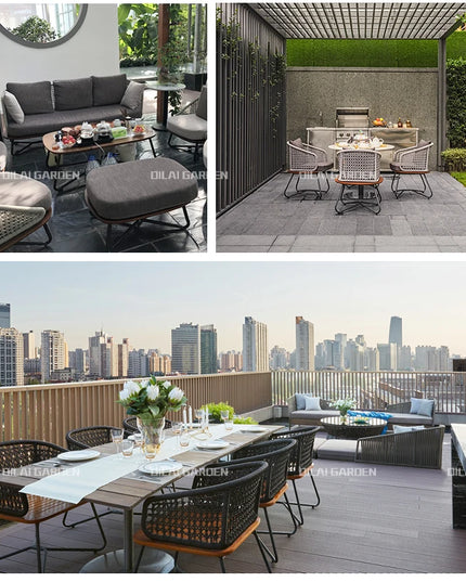 Lounge Terrace Sofa 3 Person Balcony Outdoor Sofa Garden Single Muebles De Jardin De Exterior Outdoor Patio Furniture