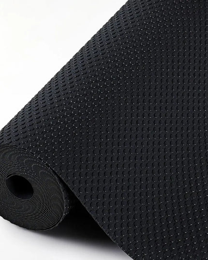 1PC Kitchen Shelf Liner - Non-Slip Waterproof Drawer Mat, Washable Oilproof Cabinet Pad, Non-Adhesive Black