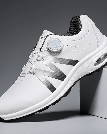 Golf Shoes Air Cushion Men Sports Running Driving Shoes Breathable Lightweight Comfortable Athletic Nonskid Rotating Sneakers