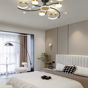 Modern Led Chandelier Gold Aluminum Luxury Pendant Lights For Living Room Bedroom Study Room K9 Crystal Decorative Lamps 90-260V