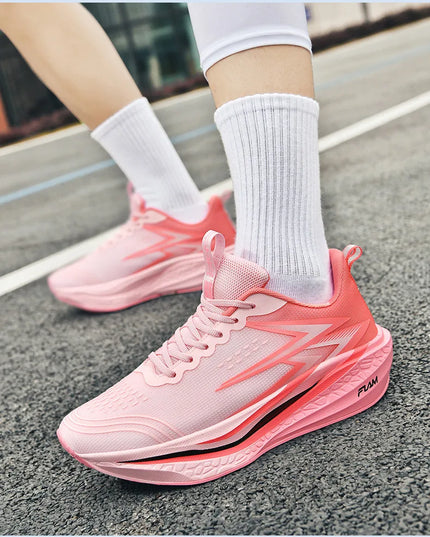 Running Shoes Speciality Marathon Men Sports Breathable Lightweight Carbon Board Women's Comfortable Athletic Nonskid Sneakers