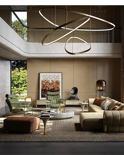 Italian Leather Living Room Sofas Minimalist Luxury Modern Design Sofa Multifunctional Elegant Meuble De Salon Home Furniture