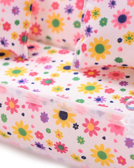1 Set Cute Miniature Doll House Furniture Flower Cloth Sofa With 2 Cushions Pretend Play For Doll Kids Play House Toys