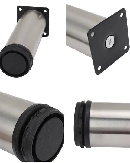 4PCS 5-25cm Furniture Adjustable Sofa Bed Leg Stainless Steel Table Bed Sofa Cabinet Feet Foot Legs Metal Replacement Foot