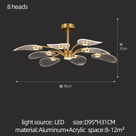 Modern LED Chandelier Suitable For Villa Living Room Ceiling Lights Art Bedrooms Kitchens Home Decoration Lamp Indoor Lighting