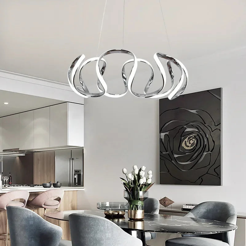 Modern Stylish Lustre LED Chandelier Art Design Pendant Light Living Kitchen Ceiling Lamps Home Room Decoration Lighting Fixture