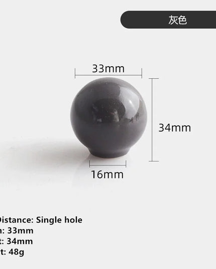 Handles Drawer Cabinet Furniture Kitchen Handles for Cabinet Knob Door Drawer Knob Colour Ceramics Rotundity Single Hole
