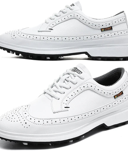 Golf Sports Shoes Men Waterproof high-Quality Leather Golf Competition Sports Shoes Formal Shoes Golf Course Men Training Shoes