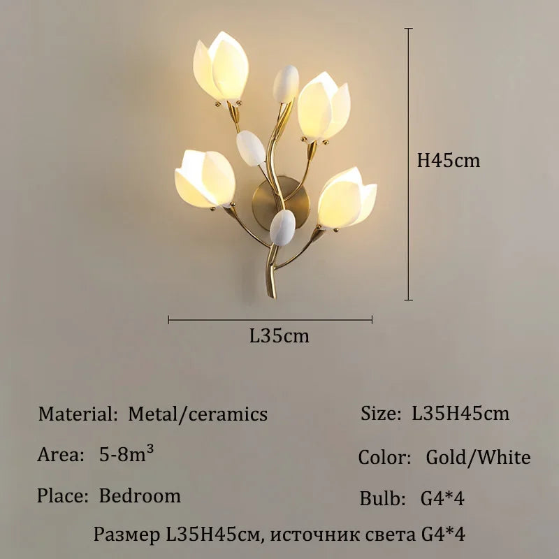 Modern Luxury French Creamy Wind Ceramic Chandelier Living Dining Room Bedroom Led Pendant Lamp Home Decor Hanging Light Fixture