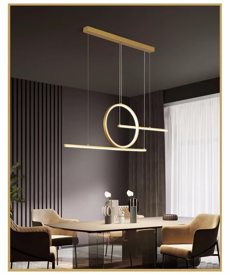 Modern LED Ceiling Chandelier Dining Table Indoor Lighting Chandeliers Kitchen Pendant Light Living Room Decoration Hanging Lamp
