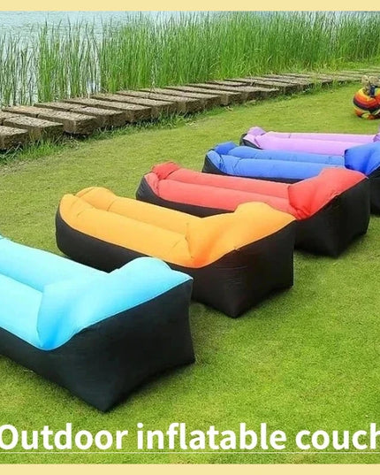 New Lazy Folding Camping Inflatable Sofa Portable Outdoor Inflatable Lounger Comfortable Outdoor Furniture Camping Air Mattress
