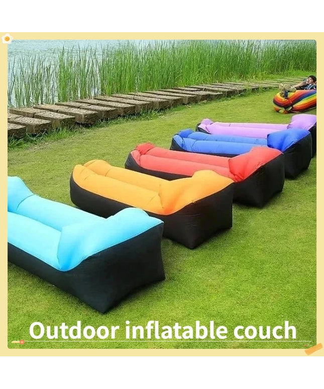 New Lazy Folding Camping Inflatable Sofa Portable Outdoor Inflatable Lounger Comfortable Outdoor Furniture Camping Air Mattress