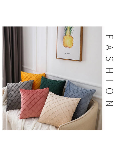 Geometric Cushion Cover Velvet Pillow  Living Room Decoration Pillows for Sofa Home Decor Polyester Blend 45x45cm Pillowcase