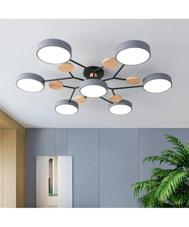 LED Chandelier with 3 Different Colors Suitable for Living Room Bedroom Hotel apartment Study Home Decoration Indoor Lighting