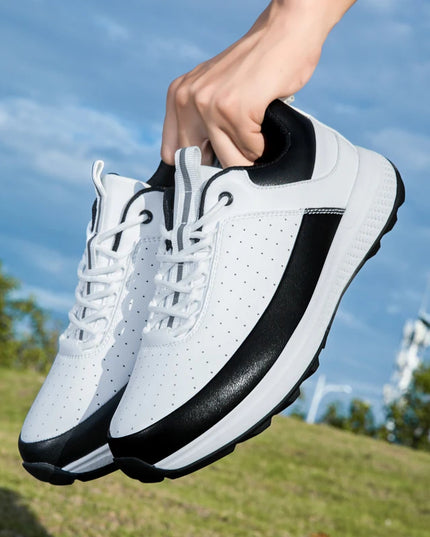 Men's Lightweight Golf Shoes-Breathable Sports Casual Shoes, Lace-Up Design, Non-Slip Rubber Sole-Universal in All Seasons