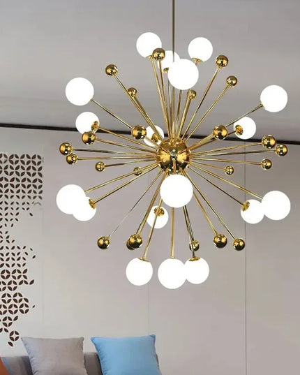 Modern Global Led Chandelier Kitchen Restaurant Living Room Pendant Lamp Organic Glass Acrylic Artificial Satellite Decor Lights