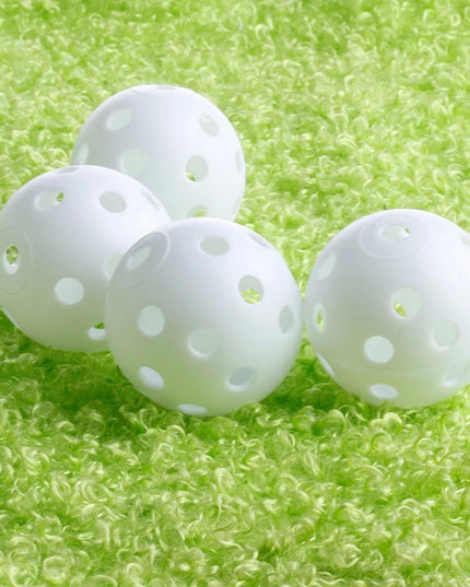 12Pcs Practice Golf Balls Hollow Plastic Golf Training Balls Colored Airflow Golf Balls Swing Practice Driving Range PE Toy Ball