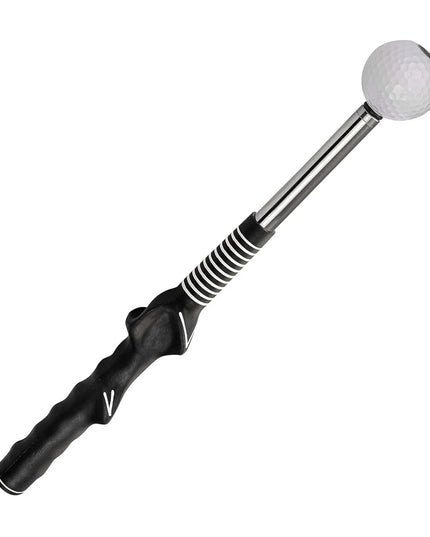 Retractable Golf Swing Trainer with Click Feedback Anti-Slip Rubber Grip Foldable Golf Practice Aid for Indoor Outdoor Training