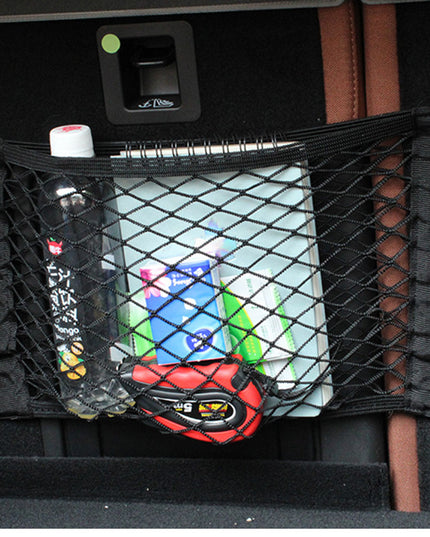 Car Back Rear Trunk Bag Organizer Mesh Net Auto Seat Back Storage Bag Pocket Universal Car Stowing Tidying Elastic String Net